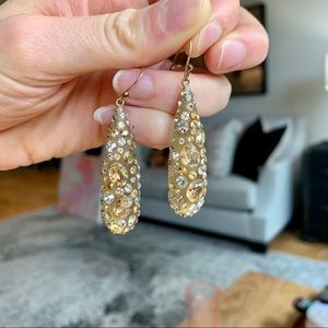 Alexis Bittar Studded Lucite Gold Drop Earrings